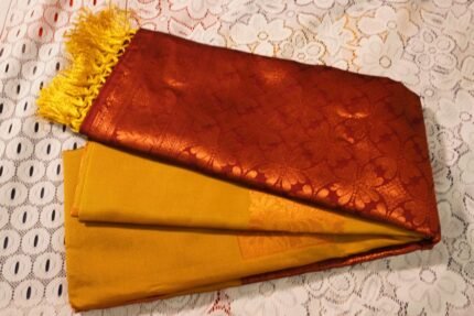 Old Gold Art Pantop Semi Silk Saree